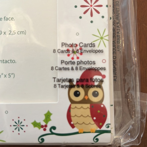 Season’s Greetings Owl Photo Cards New Pkgs x3, 24 total cards with envelopes - Picture 6 of 6